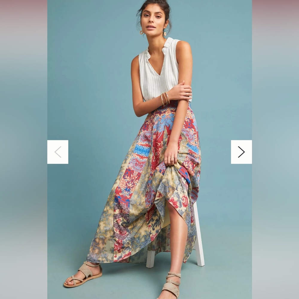 HEMANT & NANDITA | Louvre Maxi Skirt